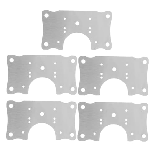 HAMPPLIES 5 Stück Teiliges Scharnier Reparaturplatte für Küchenschränke Stabile Möbel Tür Reparaturplatten Einfache Montage Kompatibel mit Eck und Türscharnieren Praktische Verstärkung von HAMPPLIES