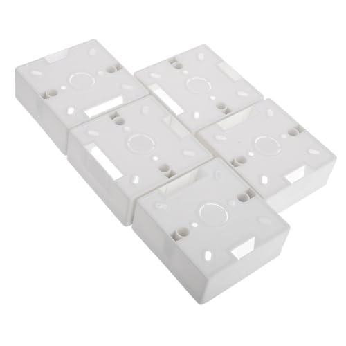 HAMPPLIES 5 Stück Wetterfeste Aufputz Anschlussdose Teilig PVC Verteilerkasten mit Großzügigem Innenraum für Sichere Elektroinstallationen und Vielseitige Kabelverbindungen im Außenbereich HAMPPLIES 5 Stück Wetterfeste Aufputz Anschlussdose Teilig PVC Verteilerkasten mit Großzügigem Innenraum für Sichere Elektroinstallationen und Vielseitige Kabelverbindungen im Außenbereich von HAMPPLIES