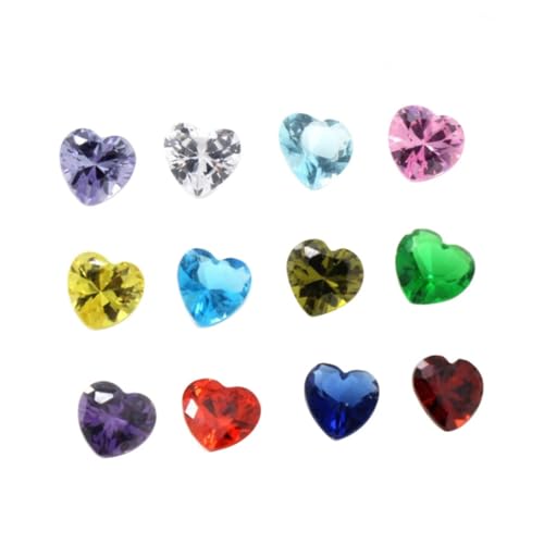 HAMPPLIES 50 Stück Geburtstagsstein Schätze Edelsteine Diamant -Edelsteine Edelsteine Schmuck Edelsteine dekorative Kristallsteine Bastelzubehör von HAMPPLIES