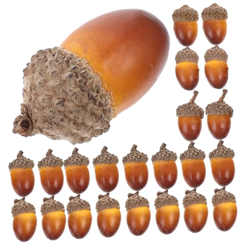 HAMPPLIES 50 Stück Teiliges Realistische -Dekorationen mit Natürlicher Kappe Glatte Oberfläche Vielseitig für DIY Basteln Herbst Weihnachtsdeko für Tisch Kranz und Partygestaltung HAMPPLIES 50 Stück Teiliges Realistische -Dekorationen mit Natürlicher Kappe Glatte Oberfläche Vielseitig für DIY Basteln Herbst Weihnachtsdeko für Tisch Kranz und Partygestaltung von HAMPPLIES