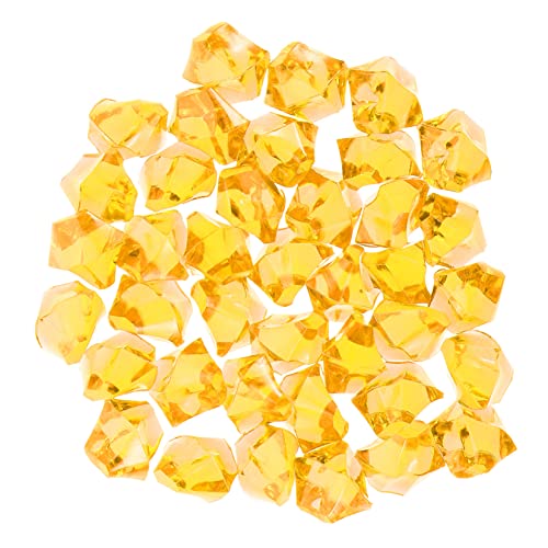 HAMPPLIES 500 Stück Simulierter gebrochener Eiskristallstein Fälschung Partys Vase für mit zerkleinerte Steine Dekorative Kristalle gefälschtes zerstoßenes Eisfelsen Acryl Orange von HAMPPLIES