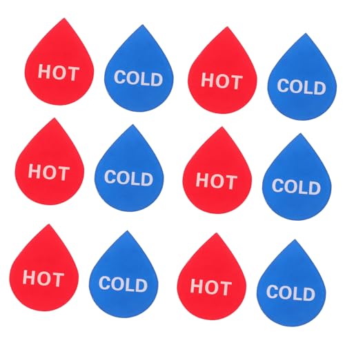 HAMPPLIES 6 Paare Selbstklebende Heiß Kalt Wasseretiketten Temperaturindikator Aufkleber für Wasserhahn Dusche Badewanne Vielseitig für Küche Badezimmer Hotel und Gemeinschaftseinrichtungen HAMPPLIES 6 Paare Selbstklebende Heiß Kalt Wasseretiketten Temperaturindikator Aufkleber für Wasserhahn Dusche Badewanne Vielseitig für Küche Badezimmer Hotel und Gemeinschaftseinrichtungen von HAMPPLIES