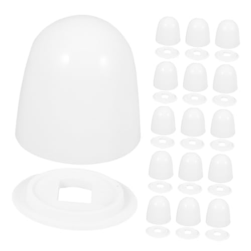 HAMPPLIES 6 Sätze Toilettenbolzenkappen Robustem Kunststoff Runde Abdeckungen für Toiletten mit Erhöhtem Design für Einfache und Kompatibilität Badezimmer Zubehör von HAMPPLIES