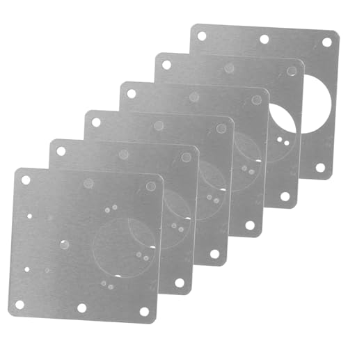 HAMPPLIES 6 Stück Edelstahl Scharnier Reparaturplatte für Küchenschränke und Badmöbel Einfache Montage Vielseitig Einsetzbar zur Reparatur Beschädigter Schranktüren von HAMPPLIES