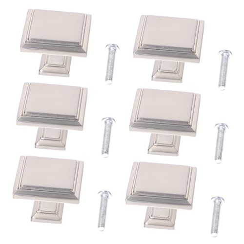 HAMPPLIES 6 Stück Goldfarbene Möbelgriffe aus Zinklegierung Gebürstet Single Hole Schrank und Schubladengriffe Einfache Montage Rostfrei für Küchen Garderoben und Möbelanwendungen von HAMPPLIES