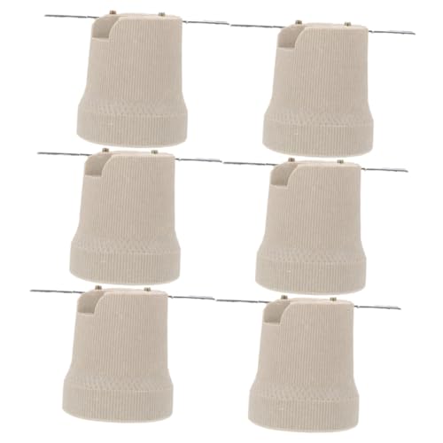 HAMPPLIES 6 Stück Keramik Lampenfassung Ersatzsockel für Kronleuchter Pendelleuchten Hitzebeständig Rostfrei Langlebig DIY Lampenersatzteile Kompatibel mit Schraublampen HAMPPLIES 6 Stück Keramik Lampenfassung Ersatzsockel für Kronleuchter Pendelleuchten Hitzebeständig Rostfrei Langlebig DIY Lampenersatzteile Kompatibel mit Schraublampen von HAMPPLIES