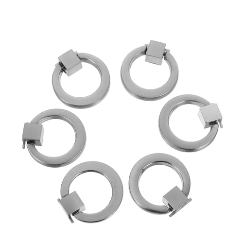 HAMPPLIES 6 Stück Runde Schrankknöpfe aus Mini-ringgriffe mit Einzelbohrung Langlebige Möbelgriffe für Kommoden Küchenschränke und Kleiderschränke Einfache Montage von HAMPPLIES