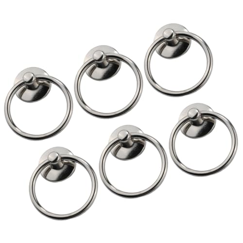 HAMPPLIES 6 Stück Single Bore Türgriff Ring aus Zinklegierung und Eisen Runder Silberner Möbelknauf für Schrank Schublade Kommode und Kleiderschrank Retro Design Langlebig und Einfach zu HAMPPLIES 6 Stück Single Bore Türgriff Ring aus Zinklegierung und Eisen Runder Silberner Möbelknauf für Schrank Schublade Kommode und Kleiderschrank Retro Design Langlebig und Einfach zu von HAMPPLIES