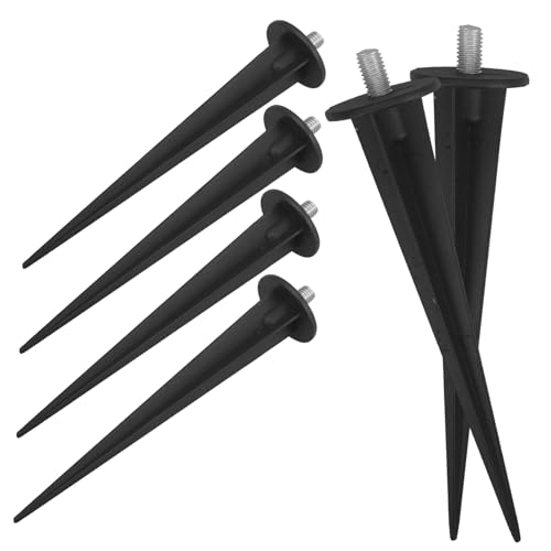 HAMPPLIES 6 Stück Teiliges Aluminiumlegierung Erdspieße für Außenleuchten Windfest Robust Leicht und Installieren Geeignet für Garten Rasen und Landschaftsbau von HAMPPLIES