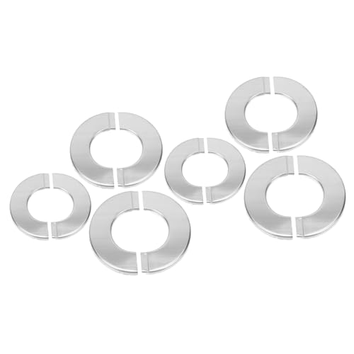 HAMPPLIES 6 Stück Teiliges Edelstahl Wasserrohr Abdeckungen Wandloch Verkleidung Rostfrei Präzise Passform Einfache Montage Praktisch Für Sanitärrohre Und Wasserhähne HAMPPLIES 6 Stück Teiliges Edelstahl Wasserrohr Abdeckungen Wandloch Verkleidung Rostfrei Präzise Passform Einfache Montage Praktisch Für Sanitärrohre Und Wasserhähne von HAMPPLIES