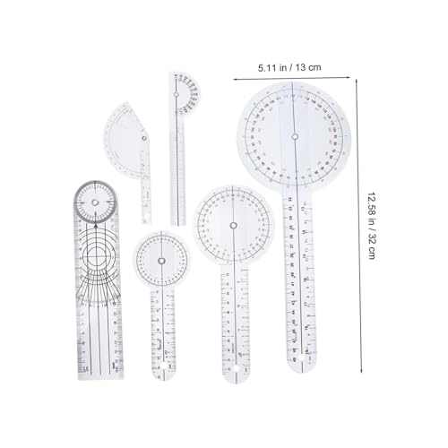 HAMPPLIES 6 Stück Teiliges Kunststoff goniometer für Präzise Messung von Finger Wirbelsäulengelenken Medizinisches Winkelmessgerät mit Zollskala von HAMPPLIES