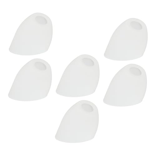 HAMPPLIES 6 Stück Teiliges Lampenschirm aus Kunststoff Weiße Deckenlampenabdeckung Blendfreier Kronleuchterschirm Diffuser Lichtschutz für Wohnräume Einfache Installation Warmes Licht von HAMPPLIES