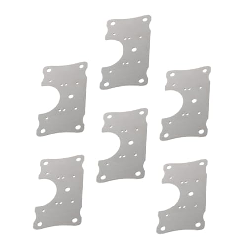 HAMPPLIES 6 Stück Teiliges Scharnier Reparaturplatten aus Edelstahl Robuste Korrosionsbeständige Montageplatten zur Reparatur von Küchenschrank Möbelbeschlägen Installieren Glatte von HAMPPLIES