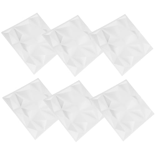 HAMPPLIES 6 Stück Wandpaneele PVC Wandverkleidung mit Strukturiertem Relief Langlebig und Einfach Montierbar Geeignet für Wohnzimmer Partys Hintergrunddekoration von HAMPPLIES