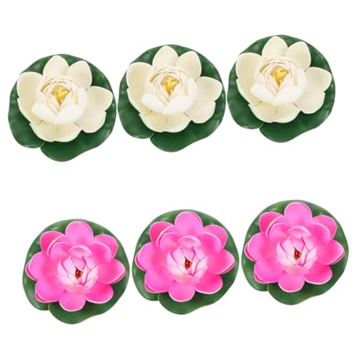 HAMPPLIES 6Stücke Künstliche Schwimmende Lotusblumen Lebensechte Deko für Teiche und Halboffene Blüten für Naturnahe Gestaltung HAMPPLIES 6Stücke Künstliche Schwimmende Lotusblumen Lebensechte Deko für Teiche und Halboffene Blüten für Naturnahe Gestaltung von HAMPPLIES