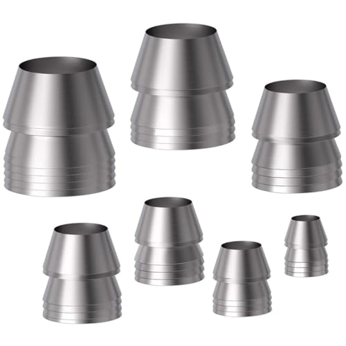 HAMPPLIES 7 Stück Teiliges Hammerkeil aus Robustem Eisen Fein Poliert Rostfrei Vielseitig für Hammerstiele und Axtgriffe zur Sicheren Verstärkung und Einfachen Montage Kompakt und Langlebig von HAMPPLIES