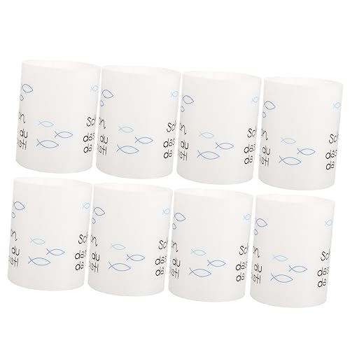 HAMPPLIES 8stücke Titel Teiliges Kerzenlichtschutz Dekorative Kunststoffkerzenhüllen Für Tischdekoration Windschutz Und Tropfschutz Für Kommunion Und Feiern von HAMPPLIES