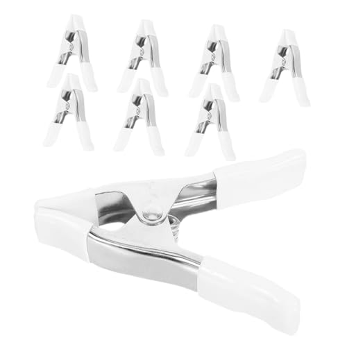 HAMPPLIES 8 Stück Teiliges Schwerlastige Federspannklammern für Hintergrundstative Robuste Fotografie Clips mit Pvc schutz Vielseitig und Stabil für Studio und Heimgebrauch von HAMPPLIES