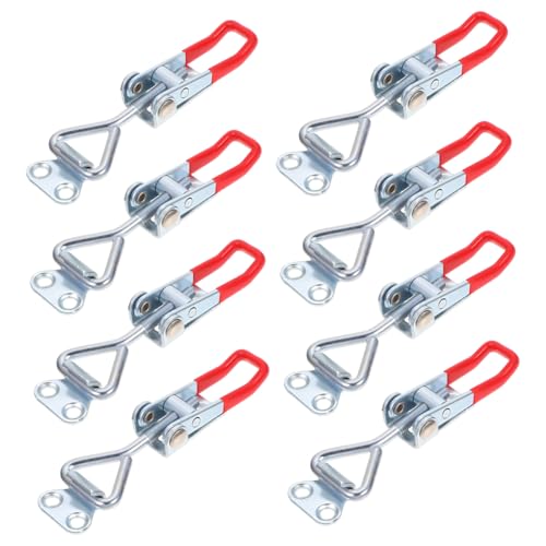 HAMPPLIES 8 Stück Teiliges Verstellbares Toggle Latch aus Verzinktem Eisen Robuster Spannverschluss mit Schnellverschlussfunktion für Schrank Kiste Tür und Koffer Langlebige Hebelklemme zur HAMPPLIES 8 Stück Teiliges Verstellbares Toggle Latch aus Verzinktem Eisen Robuster Spannverschluss mit Schnellverschlussfunktion für Schrank Kiste Tür und Koffer Langlebige Hebelklemme zur von HAMPPLIES