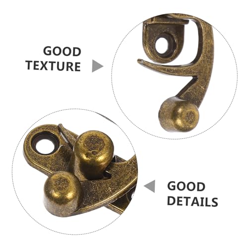 HAMPPLIES 8 Stück Teiliges Vintage Zinklegierung Bullhorn-verschlusssystem Linkes und Rechtes Boxschloss mit Robustem Drehverschluss Geeignet für Schmuck Holzkisten Dekorativer Retro-latch von HAMPPLIES
