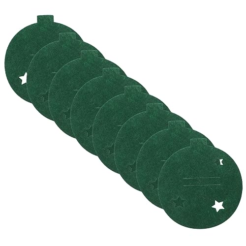 HAMPPLIES 8 Stück Teiliges Weihnachts Besteckbeutel Grüne Kugelform Festliche Bestecktaschen für Gabeln und Messer Kompakt Dekorativ für Weihnachtsfeiern und Festliche Esstische von HAMPPLIES
