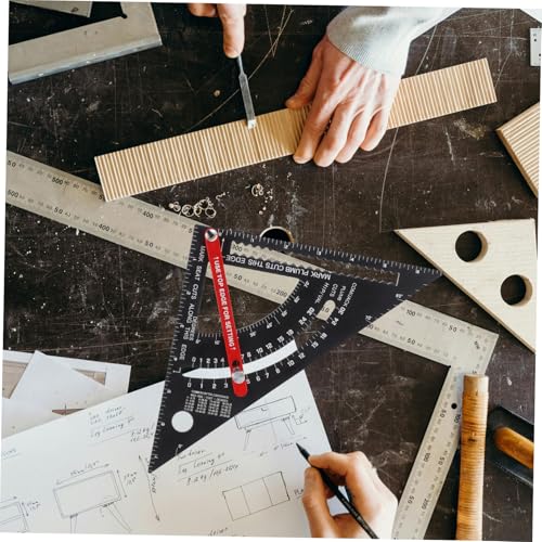 HAMPPLIES Aluminiumlegierung Verstellbares Dreiecklineal Zimmermannswinkel Präzises Messlineal Holzbearbeitung Winkelklemme Multifunktionales Schreinerwerkzeug für Exakte Winkelmessung HAMPPLIES Aluminiumlegierung Verstellbares Dreiecklineal Zimmermannswinkel Präzises Messlineal Holzbearbeitung Winkelklemme Multifunktionales Schreinerwerkzeug für Exakte Winkelmessung von HAMPPLIES