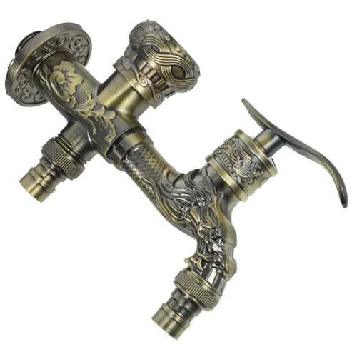 HAMPPLIES Antiker Wandwasserhahn Vintage Stil Doppel Auslauf aus Zinklegierung für Bad Waschmaschine Garten Küche Europäischer Retro Wasserhahn mit Langlebiger Oberfläche Einfache Montage HAMPPLIES Antiker Wandwasserhahn Vintage Stil Doppel Auslauf aus Zinklegierung für Bad Waschmaschine Garten Küche Europäischer Retro Wasserhahn mit Langlebiger Oberfläche Einfache Montage von HAMPPLIES
