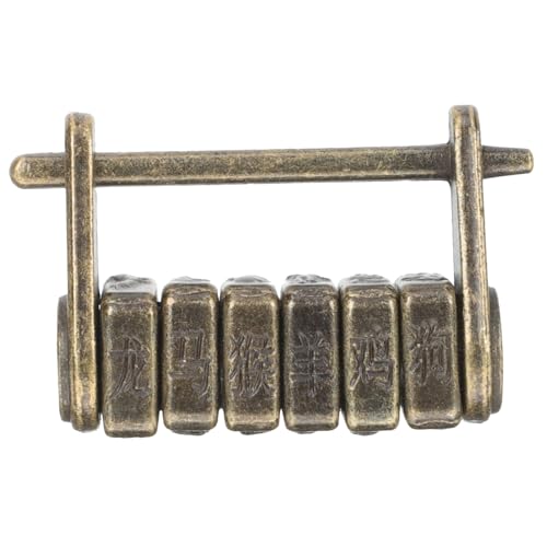 HAMPPLIES Antikes Retro Schloss aus Langlebiger Zinklegierung Tragbares Vintage Vorhängeschloss mit Traditionellem Chinesischem Design für Schmuck Geschenkboxen Kleine Schränke Robust und HAMPPLIES Antikes Retro Schloss aus Langlebiger Zinklegierung Tragbares Vintage Vorhängeschloss mit Traditionellem Chinesischem Design für Schmuck Geschenkboxen Kleine Schränke Robust und von HAMPPLIES