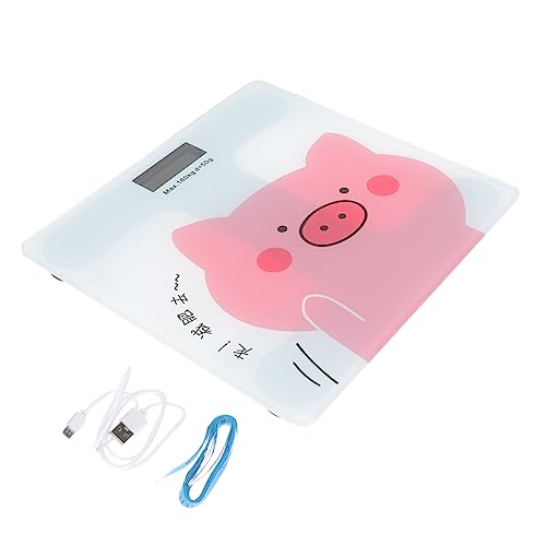 HAMPPLIES Automatische Badezimmerwaage mit USB Aufladung Cartoon Design Präzise Gewichtsinduktion für Erwachsene Große Kapazität und Intelligente Funktionen von HAMPPLIES