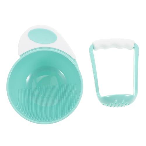 HAMPPLIES Babynahrungsmühle Set mit Verbrühungsschale Vielseitiger Food Masher für Obst Fleisch Einfach zu Reinigen Auslaufsicher für Gesunde Beikostzubereitung von HAMPPLIES