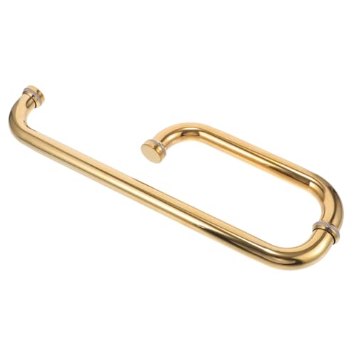 HAMPPLIES Badezimmertürgriff Handhaben Griffe Nickel Zieht Ersatz Duschtürgriff Duschtürknauf Zurück Push-pull-duschgriff Universeller Duschgriff Türschnalle Golden Rostfreier von HAMPPLIES