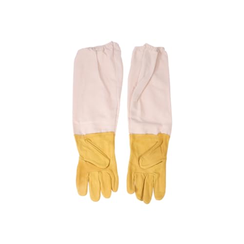 HAMPPLIES Beekeeping Lederhandschuhe Schutz mit Elastischem Atmungsaktiv Langlebig für Imker Bienenzucht Arbeit von HAMPPLIES