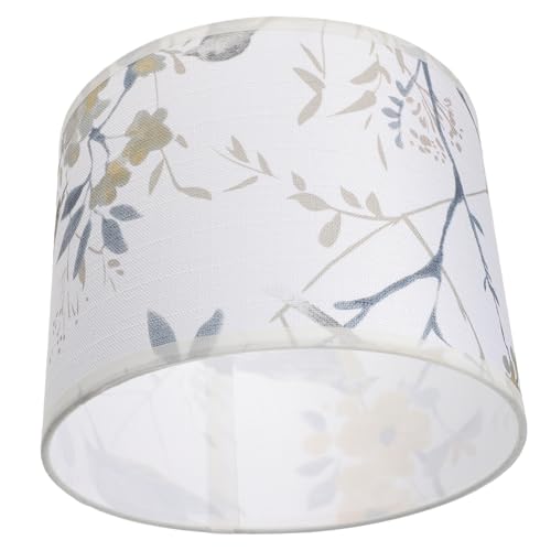 HAMPPLIES Blumiger Stoff Lampenschirm Ersatz für Tischlampen Dekorativ Weiches Licht Wohnzimmer Schlafzimmer Beleuchtungsabdeckung Vintage Design von HAMPPLIES