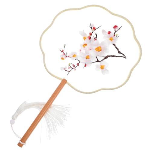 HAMPPLIES Chinesischer Handventilator mit Holzgriff Bestickter Halbtransparenter Seidenfächer für Tanzaufführungen Doppelseitiges Vintage Design Leicht Tragbar und Dekorativ für HAMPPLIES Chinesischer Handventilator mit Holzgriff Bestickter Halbtransparenter Seidenfächer für Tanzaufführungen Doppelseitiges Vintage Design Leicht Tragbar und Dekorativ für von HAMPPLIES