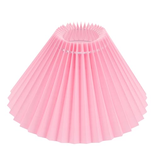 HAMPPLIES DIY Stoff Lampenschirm Deckenleuchte Dekorativer Plissee Lampenschirm in Rosa Einfach zu Montierender für Wohn und Schlafzimmer Stilvolle Heimdekoration HAMPPLIES DIY Stoff Lampenschirm Deckenleuchte Dekorativer Plissee Lampenschirm in Rosa Einfach zu Montierender für Wohn und Schlafzimmer Stilvolle Heimdekoration von HAMPPLIES