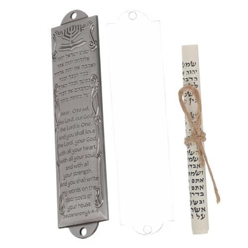 HAMPPLIES Dekorative Schriftrolle Für Tür Aus Metall Haus-Dekoration Mit Jüdischen Symbolen Judaica-dekor Für Heimdekoration Gebets-dekor Als Heimbedarf von HAMPPLIES