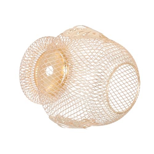 HAMPPLIES Dekorativer Lampenschirm aus Goldenem Eisen Filigraner Lampenzubehör mit Schmetterlingsvase motiv Vintage Stil Einfach zu Montieren Eleganter Lichtschutz für Wohnzimmer und von HAMPPLIES