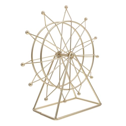 HAMPPLIES Dekoratives Rotierendes Ferris Wheel aus Goldenem Metall für Schreibtisch Lineare Tischdekoration Modernes Kunsthandwerk Stilvolles für Freunde und Büro HAMPPLIES Dekoratives Rotierendes Ferris Wheel aus Goldenem Metall für Schreibtisch Lineare Tischdekoration Modernes Kunsthandwerk Stilvolles für Freunde und Büro von HAMPPLIES