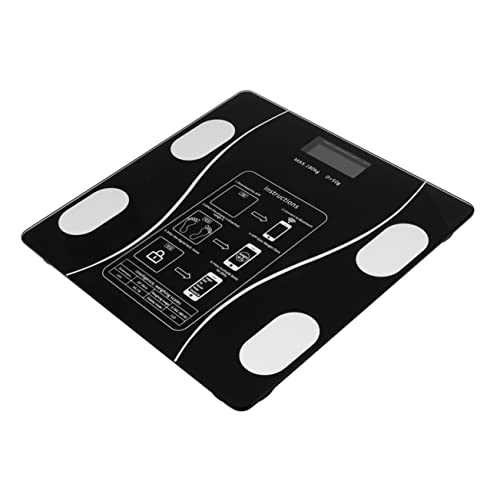 HAMPPLIES Digitale Körperfettwaage USB Aufladung Präzise Elektronische Personenwaage mit Großem LED Display Rutschfester Oberfläche Genauigkeit für Familie und von HAMPPLIES