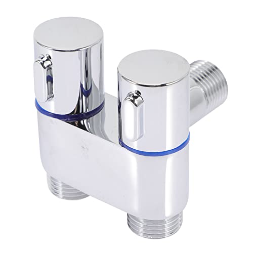 HAMPPLIES Doppelte Steuerung Kupfer Eckventil Eingang Ausgänge Wasserhahn Ventil Badezimmer Küche Langlebig Einfach Modernes Design von HAMPPLIES