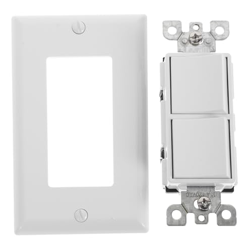 HAMPPLIES Doppelter Wippschalter Ampere Elektrischer Wandlichtschalter mit Unabhängigen Kippschaltern und Weißer Wandabdeckung für Wohn und Geschäftsbereiche HAMPPLIES Doppelter Wippschalter Ampere Elektrischer Wandlichtschalter mit Unabhängigen Kippschaltern und Weißer Wandabdeckung für Wohn und Geschäftsbereiche von HAMPPLIES