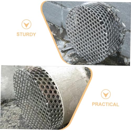 HAMPPLIES Edelstahl Dachablauf Abdeckung Rostfrei Rund Bodenablauf Filterkappe Anti für Terrasse Außenbereich Abflussgitter Schutz von HAMPPLIES