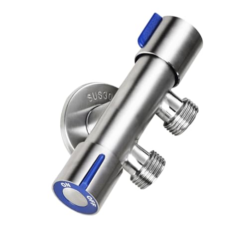 HAMPPLIES Edelstahl Doppelhebel Waschmaschinen Wasserhahn Kaltwasserhahn Einlass mit Zwei Ausläufen Gebürstete Oberfläche Langlebig Installieren Geeignet für Badezimmer und Waschmaschine HAMPPLIES Edelstahl Doppelhebel Waschmaschinen Wasserhahn Kaltwasserhahn Einlass mit Zwei Ausläufen Gebürstete Oberfläche Langlebig Installieren Geeignet für Badezimmer und Waschmaschine von HAMPPLIES