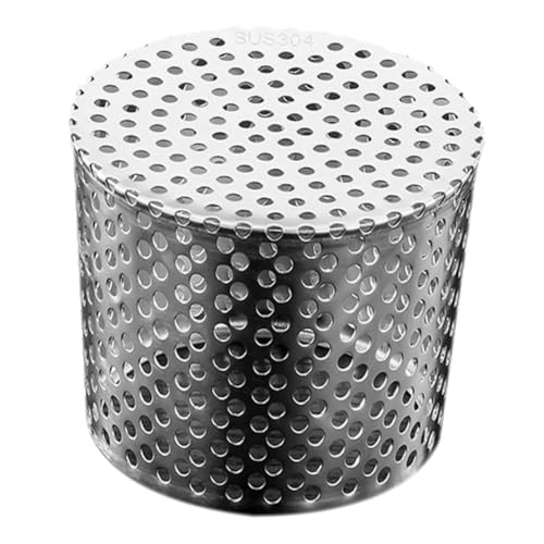 HAMPPLIES Edelstahl Rinnen Sieb Regenrinne Fallrohrschutz mit Filter Langlebiger Abflussdeckel für Balkon und Bad Einfacher Einbau Schützt vor und Wasserschäden von HAMPPLIES