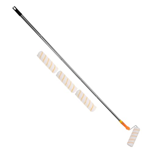 HAMPPLIES Edelstahl Teleskopstange Farbroller mit Kleinen Farbwalzen Ergonomischer Griff Kompatibel für Wandfarben und Lacke für Präzises Streichen von Ecken und Kleinen Flächen von HAMPPLIES