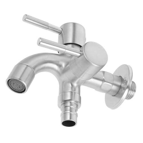 HAMPPLIES Edelstahl Waschmaschinen Wasserhahn Verlängert Doppel Auslauf mit Ventilen Multifunktionaler Wasserhahn Verteiler für Haushalt Kompatibel mit Meisten Schläuchen Langlebig und HAMPPLIES Edelstahl Waschmaschinen Wasserhahn Verlängert Doppel Auslauf mit Ventilen Multifunktionaler Wasserhahn Verteiler für Haushalt Kompatibel mit Meisten Schläuchen Langlebig und von HAMPPLIES