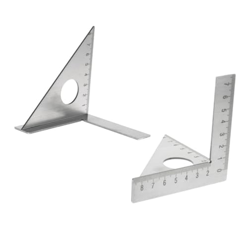 HAMPPLIES Edelstahl Winkelmesser Carpenter's Square Präzises Lineal für Schreiner und Heimwerker Langlebig mit Ablesbarer Maßstab von HAMPPLIES