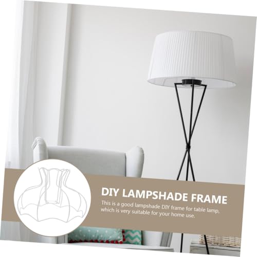 HAMPPLIES Eisen Lampenschirm Gestell DIY Lampenrahmen für Tischlampe Stehlampe Wohnzimmer Büro Dekor Robust und Modern Passend für Lampenfassung von HAMPPLIES