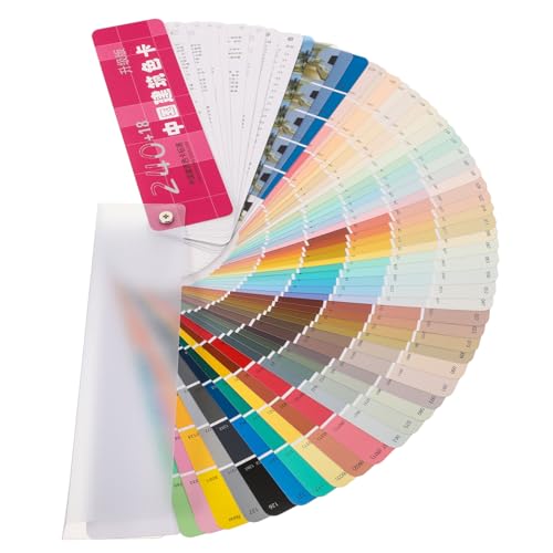 HAMPPLIES Farbkarte Farben mit Glatten Kanten Langlebige Architektur und Malfarben Farbkarte für Präzises Farbabgleichen Vielseitig für Malerei Bau und Kunst Farbmusterblatt für Zuhause von HAMPPLIES
