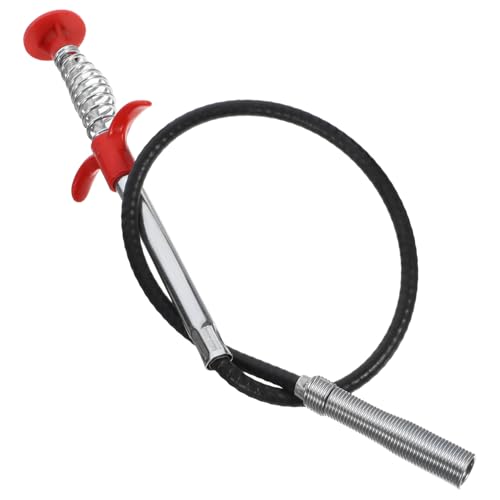 HAMPPLIES Flexibler Abflussreiniger mit Vierklauen Federgriff Rohrreinigungshaken für Waschbecken Küche Bad Dredging Tool zum Greifen von Haaren Speiseresten und Verstopfungen von HAMPPLIES